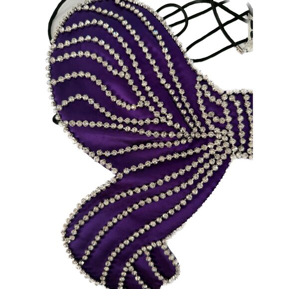 NWT Area Purple Crystal Bow Top Small - Picture 5 of 12